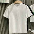 New Luxury Men's T-shirt Hot Diamond Printed Half Sleeve Fashion Round Neck Casual Summer High-end Men Tops T Shirts