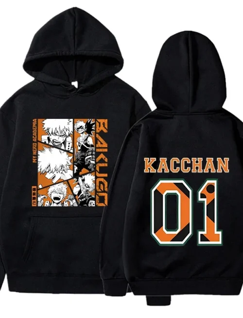 New Anime Bakugou Katsuki Print Hoodies Women Men Spring Autumn Fashion Pullovers Ladies Hooded Long Sleeve Sweatshirt
