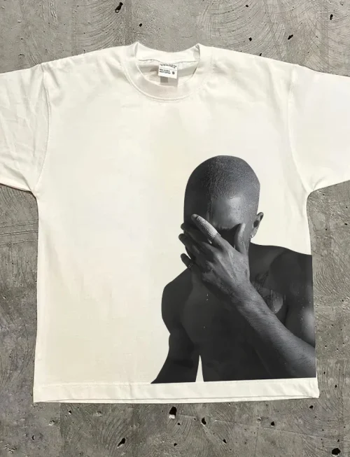 Rapper Frank Retro Graphic T Shirt Men's Hip Hop Ocean Album Clothing T-Shirts Y2k Unisex Blond Fashion Oversized Cotton T-shirt